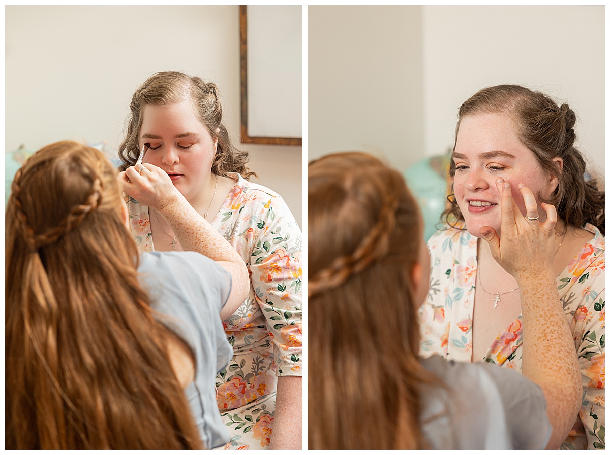 The bride gets ready for her Orthodox wedding ceremony